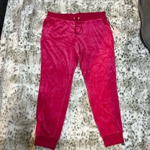 Hot Pink NWT Juicy Couture  Size XL velour joggers